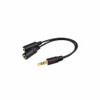 ADD-ON HSMFF-5PK ADDON 5 PACK OF 20.00CM (8.00IN) 3.5MM STEREO AUDIO MALE TO FEMALE BLACK SPLITTE