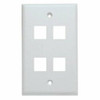 UNIRISE USA, LLC WP-4P-WHT 4PORT WALL PLATE, SINGLE GANG, WHITE