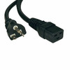 TRIPP LITE P049-010 C19 TO 5-20P HEAVY-DUTY EXTENSION CORD - 20A, 125V, 12 AWG, 10 FT., BLACK