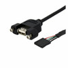 STARTECH.COM USBPNLAFHD3 CONNECT A PANEL MOUNT USB-A PORT TO YOUR MOTHERBOARD HEADER - USB HEADER TO USB