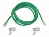 BELKIN COMPONENTS A3L791-25-GRN 25FT CAT5E PATCH CABLE, UTP, GREEN PVC JACKET, 24AWG, T568B, 50 MICRON, GOLD PLA