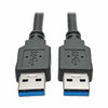 TRIPP LITE U320-003-BK USB 3.0 SUPERSPEED A/A CABLE (M/M), BLACK, 3 FT.