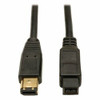 TRIPP LITE F017-006 6FT HI-SPEED FIREWIRE IEEE CABLE-800MBPS WITH GOLD PLATED CONNECTORS 9PIN/6PIN M