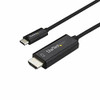 STARTECH.COM CDP2HD2MBNL BLACK 6.6FT/2M USB TYPE C DP ALT MODE HBR2 TO HDMI 2.0 CABLE 4K 60HZ/1080P / 7.1