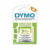 DYMO 12331 LETRA TAG 3 PAK TAPE, 1/2 X 13, 1 WHITE PAPER TAPE, 1 WHITE PLASTIC, 1 CLEAR PLA