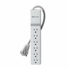 BELKIN COMPONENTS BE106001-06R 6 OUTLET SURGE PROTECTOR, 6 FT. CORD