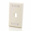 C2G 3410 ONE KEYSTONE SINGLE GANG WALL PLATE - WHITE