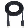 TRIPP LITE U040-006-C-FL USB-C FLAT CABLE (M/M) - USB 2.0, THUNDERBOLT 3 COMPATIBLE, BLACK, 6 FT. (1.8 M)