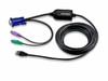 ATEN KA7920 NETWORK CABLE - 15 PIN HD D-SUB (HD-15) - FEMALE - RJ-45 - MALE - 15 FEET