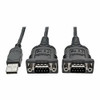 TRIPP LITE U209-006-2 6FT 2-PORT USB TO DB9/ RS 232 SERIAL ADAPTER FTDI, COM RETENTION