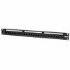 TRIPP LITE N254-024-OF 24-PORT 1U RACK-MOUNT CAT5E/6 OFFSET FEED-THROUGH PATCH PANEL WITH CABLE MANAGEM