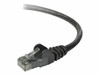 BELKIN COMPONENTS A3L980-06-BLK-S 6FT CAT6 SNAGLESS PATCH CABLE, UTP, BLACK PVC JACKET, 23AWG, 50 MICRON, GOLD PLA