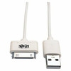 TRIPP LITE M110-003-WH 3FT USB/SYNC CHARGE CABLE 30-PIN DOCK CONNECTOR FOR APPLE WHITE 3 FT