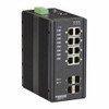 BLACK BOX LIE1014A INDUSTRIAL MANAGED GIGABIT ETHERNET POE+ SWITCH - (8) RJ-45, (4) SFP