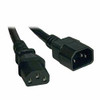 TRIPP LITE P004-002-13A 2FT COMPUTER POWER CORD EXTENSION CABLE C14 TO C13 13A 16AWG