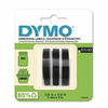 DYMO 1741670 DYMO EMBOSSING LABELS 3/8 BLACK, 9.8 LENGTH, 3 ROLLS PER PACK