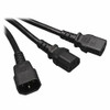 TRIPP LITE P004-006-2C13 6FT COMPUTER POWER CORD EXTENSION CABLE C14 TO 2XC13 10A 18AWG