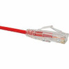 UNIRISE USA, LLC CS6-01F-RED 1FT CAT6 CLEARFIT SLIM PATCH CABLE RED