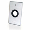 C2G 40488 SINGLE GANG 1IN GROMMET WALL PLATE - BRUSHED ALUMINUM