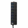 ADESSO AUH-3070P ADESSO 7 PORTS USB 3.0 HUB WITH AC POWER ADAPTOR AND POWER SAVING SWITCH , COMPA