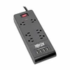 TRIPP LITE TLP664USBB SURGE PROTECTOR POWER STRIP 6-OUTLETS 4 USB PORTS 6FT CORD BLACK