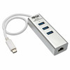 TRIPP LITE U460-003-3A1G PORTABLE USB 3.1 GEN 1 GIGABIT ETHERNET ADAPTER WITH 3-PORT HUB, ALUMINUM