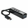 TRIPP LITE U360-004-MINI PORTABLE 4-PORT USB 3.0 SUPERSPEED MINI HUB W/ BUILT IN CABLE