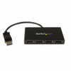 STARTECH.COM MSTDP124DP USE THIS ADAPTER TO CONNECT FOUR INDEPENDENT DISPLAYS TO A SINGLE DP 1.2 PORT -