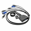 TRIPP LITE B032-VU2 2-PORT USB / VGA KVM SWITCH CABLE W/ AUDIO & PERIPHERAL SHARING