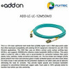 ADD-ON ADD-LC-LC-12M5OM3 THIS IS A 12M LC (MALE) TO LC (MALE) AQUA DUPLEX RISER-RATED FIBER PATCH CABLE.