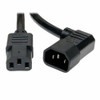 TRIPP LITE P005-006-14RA 6FT POWER CORD EXTENSION CABLE RIGHT ANGLE C14 TO C13 HEAVY DUTY 15A 14AWG