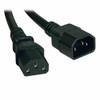 TRIPP LITE P005-006-14LA 6FT POWER CORD EXTENSION CABLE LEFT ANGLE C14 TO C13 HEAVY DUTY 15A 14AWG
