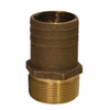 GROCO 1-1/2 NPT x 1-3/4 Bronze Full Flow Pipe to Hose Straight Fitting