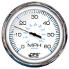 Faria 5 Speedometer (60 MPH) GPS (Studded) Chesapeake White w/Stainless Steel