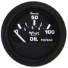 Faria 2 Euro Black Oil Pressure Gauge - 100 PSI