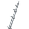 TACO 8 Center Rigger Pole - Silver w/Silver Rings & Tip - 1-1/8 Butt End Diameter