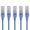 MONOPRICE, INC. 15130 SLIM CAT6A CABLE - 5-PACK - 3FT BLUE