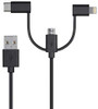 MONOPRICE, INC. 18789 APPLE MFI CERTIFIED USB TO MICRO USB + USB TYPE-C + LIGHTNING CHARGE & SYNC CABL