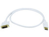 MONOPRICE, INC. 6014 DISPLAYPORT TO DVI CABLE - WHITE 3FT