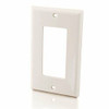 C2G 3725 DECORATIVE ONE CUTOUT SINGLE GANG WALL PLATE - WHITE