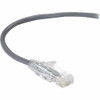BLACK BOX C6APC28-GY-15 SLIM-NET CAT6A 28-AWG 500-MHZ STRANDED ETHERNET PATCH CABLE - UNSHIELDED, PVC, S