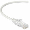 BLACK BOX C6PC28-WH-07 SLIM-NET CAT6 250-MHZ 28-AWG STRANDED ETHERNET PATCH CABLE - UNSHIELDED, PVC, SN