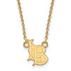 LogoArt GP004CLB-18 Gold Plated Sterling Silver California State University, Long Beach Small Pendant w/N