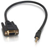 C2G 2445 1.5FT VELOCITY&TRADE; DB9 FEMALE TO 3.5MM MALE ADAPTER CABLE