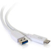 C2G 28836 C2G 6FT USB 3.0 USB TYPE C TO USB A USB CABLE WHITE M/M