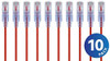MONOPRICE, INC. 33270 MONOPRICE 10-PACK_ SLIMRUN CAT6A ETHERNET NETWORK PATCH CABLE_ 10G - 25FT RED