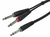 MONOPRICE, INC. 601053 MONOPRICE 3 METER (10FT) 1/4INCH TRS MALE TO TWO 1/4INCH TS MALE INSERT CABLE