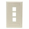 BLACK BOX WPT466 GIGASTATION2 WALLPLATE, 3-PORT SINGLE-GA