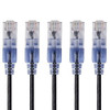 MONOPRICE, INC. 15125 SLIM CAT6A PATCH CABLE,5-PACK_ 1FT BLCK