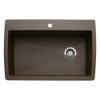 Blanco B440192 -3 Diamond 3-Hole Single-Basin Drop-In or Undermount Granite Kitchen Sink, Cafe Brown